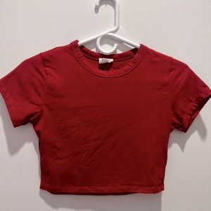 cotton on red fitted baby tee